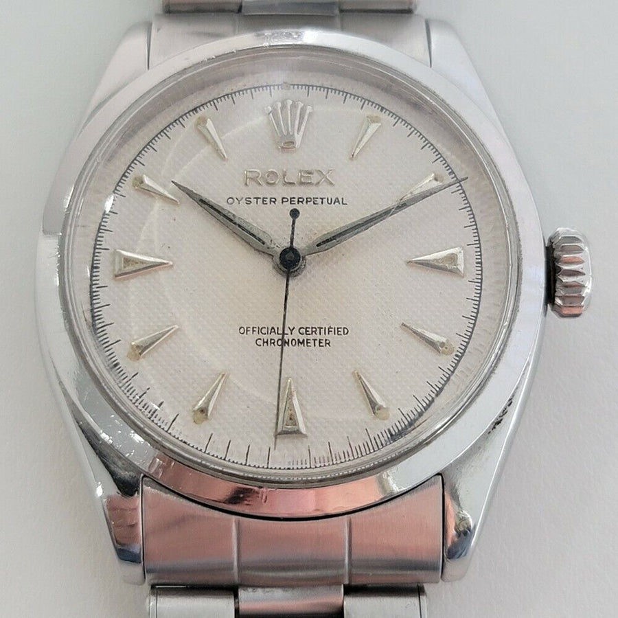 Mens Rolex Oyster Perpetual Ref 6284 34mm Bubbleback 1950s Automatic Swiss RA192