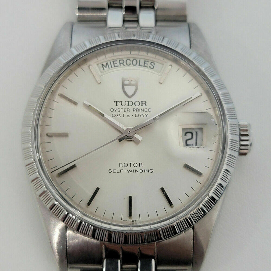 Mens Tudor Oyster Prince Ref 94510 Date Day 36mm Automatic 1980s Swiss RA251S