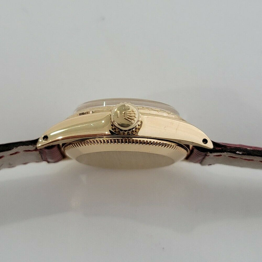 Ladies Rolex Oyster Perpetual Ref 6802 25mm 18k Gold Automatic 1960s RA135R