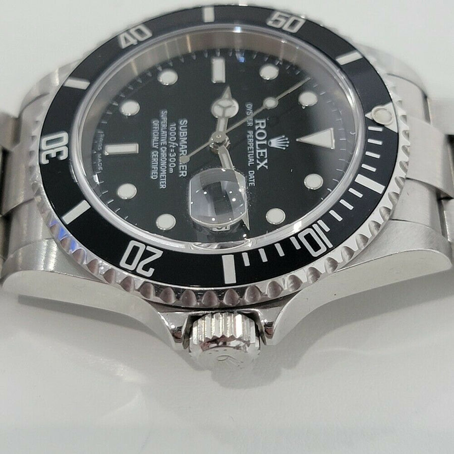 Mens Rolex Submariner Ref 16610 Date Automatic 2000s All Original w Pouch RA257