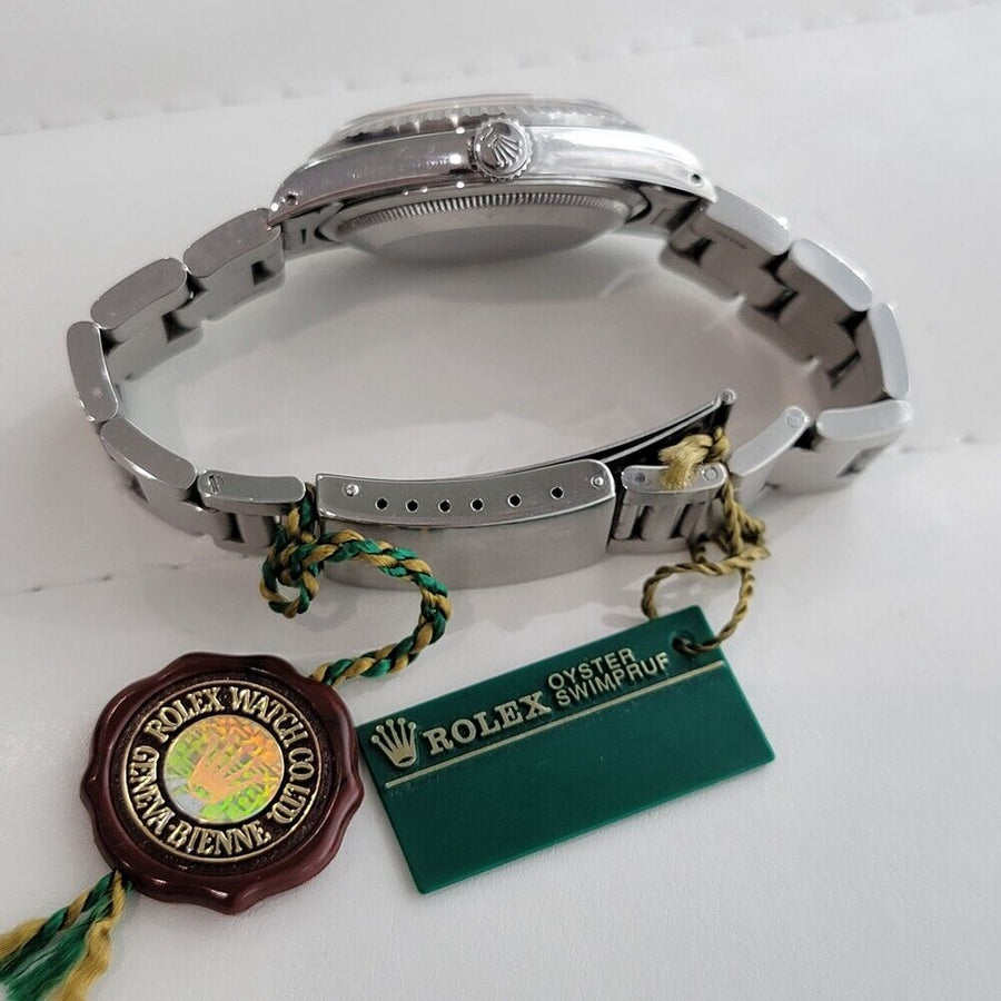 Mens Rolex Oyster Box Tags Papers Datejust Ref 16220 36mm Automatic 1980s RA302