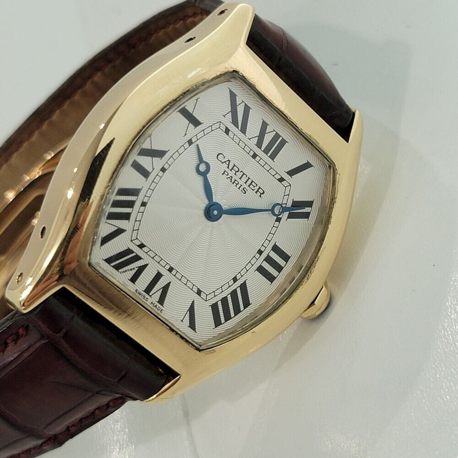 Unisex Cartier Tortue 2496D 34mm 18k Solid Gold Manual All Original 2000s  IL2