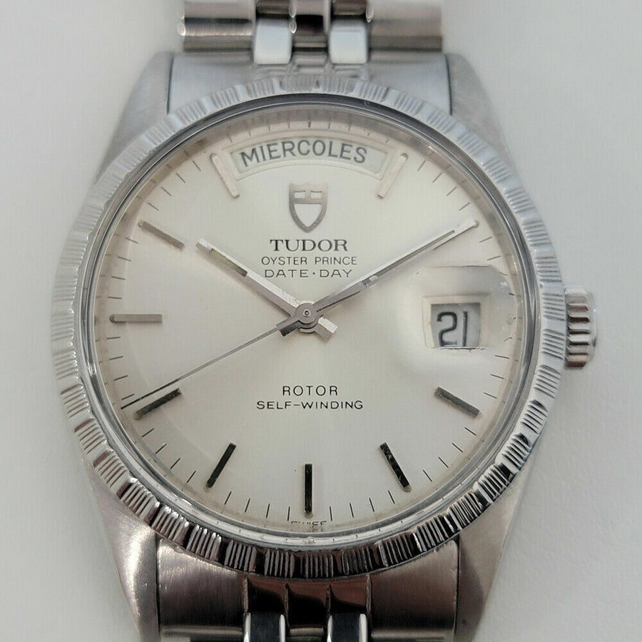 Mens Tudor Rolex Oyster Prince Ref 94510 Date Day 36mm 1980s Auto Swiss RA251S