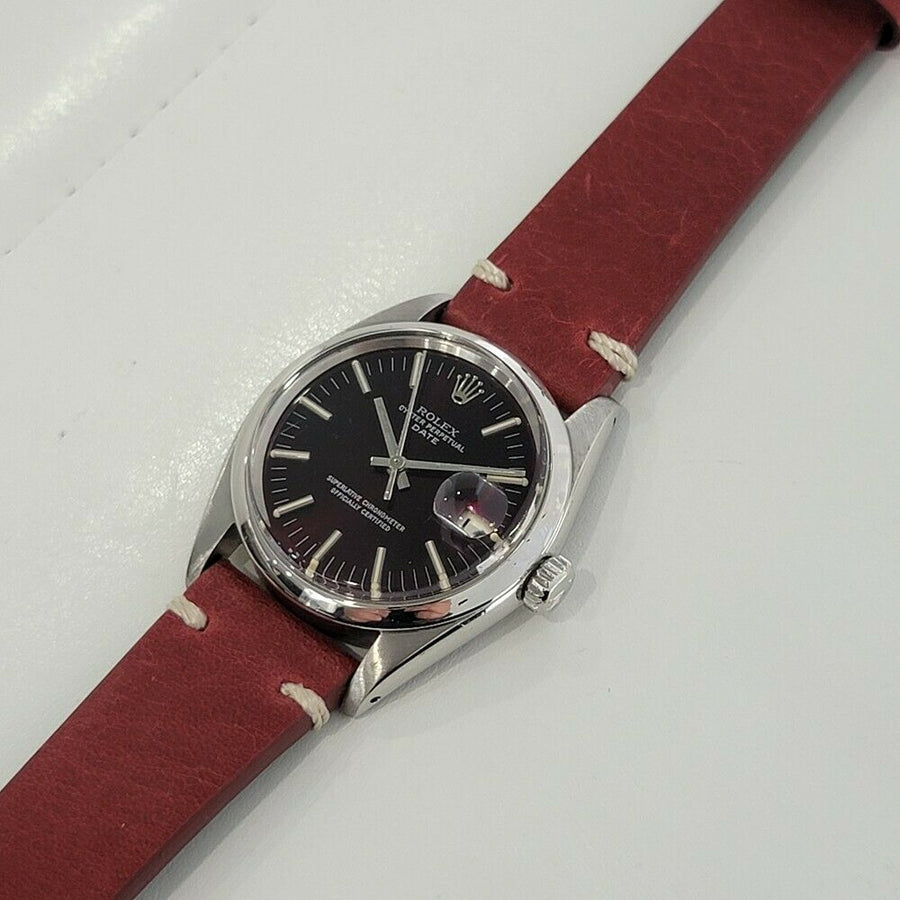 Mens Rolex Oyster Perpetual Date Ref 1501 35mm Automatic 1960s Vintage RA111