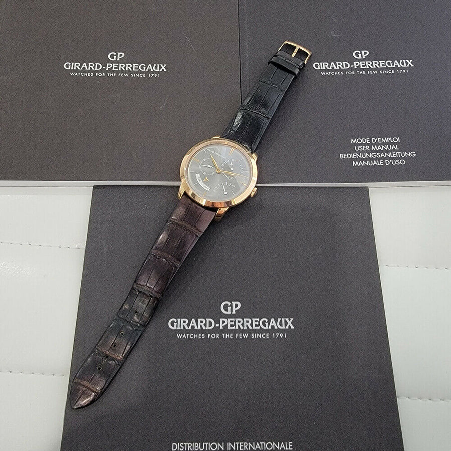 Mens Girard Perregaux 49538 Equation of Time 18k Rose Gold 40mm Automatic BU104