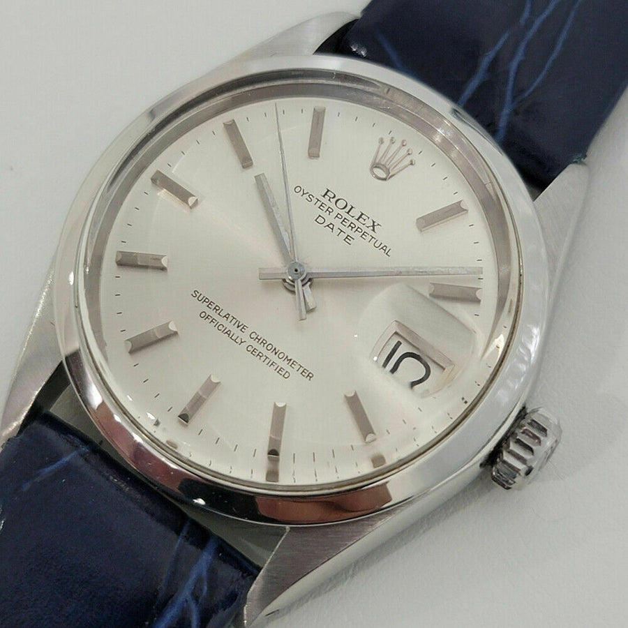 Mens Rolex Oyster Perpetual Date 1500 35mm Automatic 1970s Swiss RA13B
