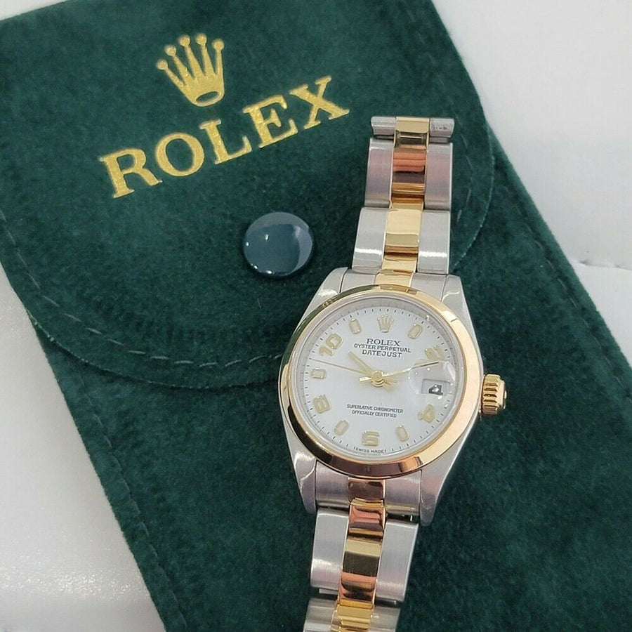 Ladies Rolex Oyster Datejust 26mm 18k Gold  SS Automatic 2000s Swiss RA155