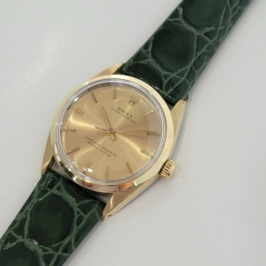 Mens Rolex Oyster Perpetual 1024 34mm Gold Capped Automatic 1960s