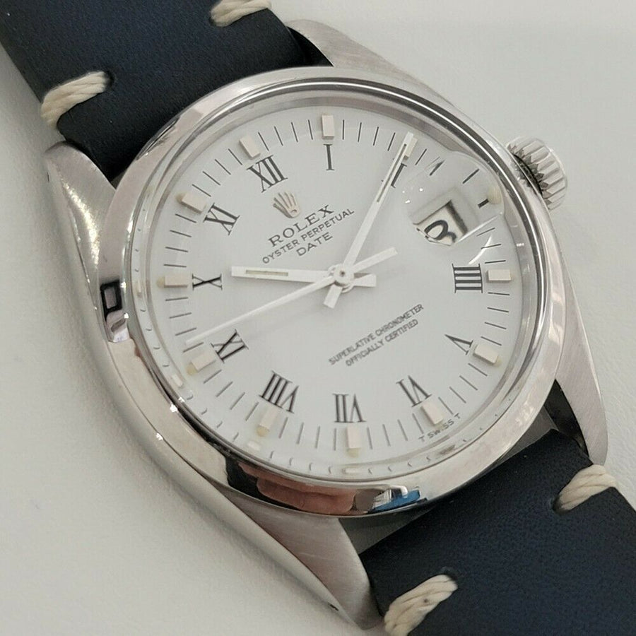 Mens Rolex Oyster Perpetual Date Ref 1500 35mm Automatic 1970s Vintage RA132B