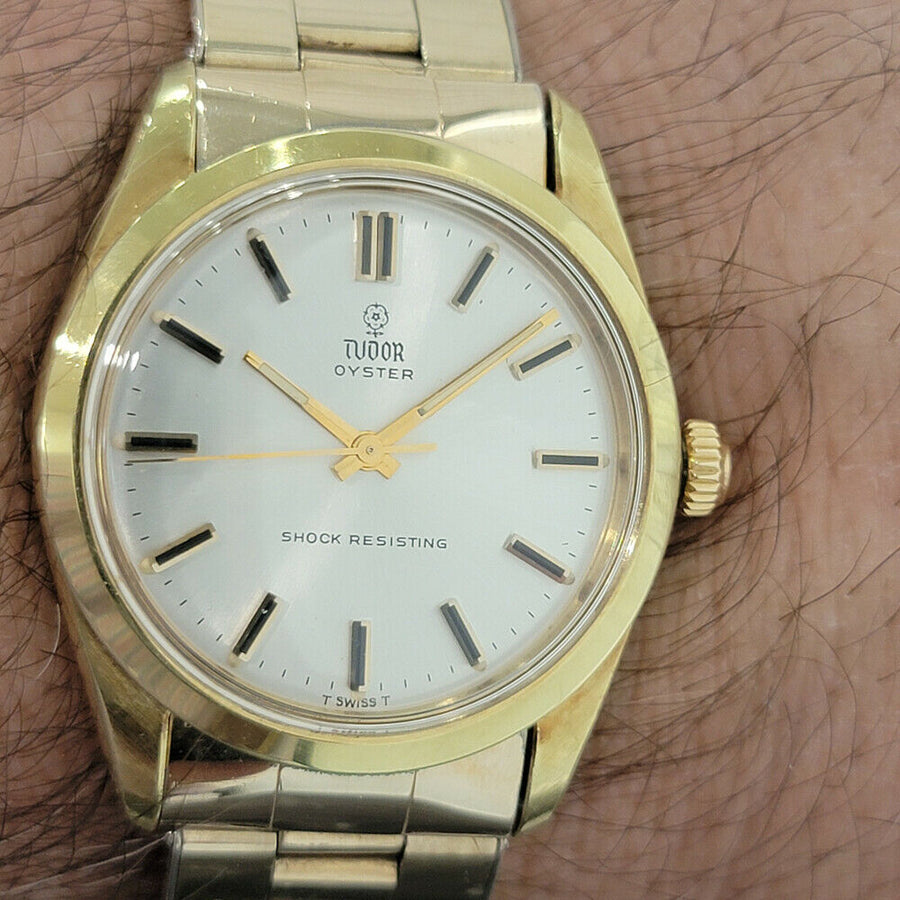 Mens Tudor Oyster Ref 7991/1 34mm Gold-Capped Hand Wind 1970s Vintage RA201