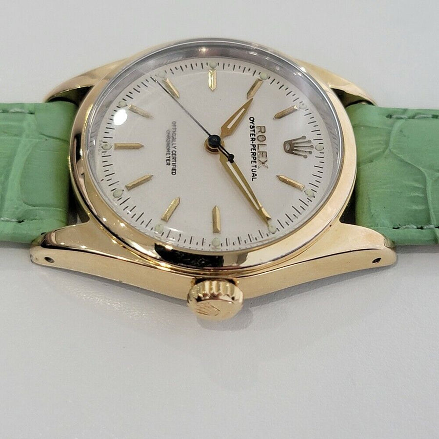 Mens Rolex Oyster Perpetual Ref 6634 34mm 1950s Gold Capped Automatic RA141G