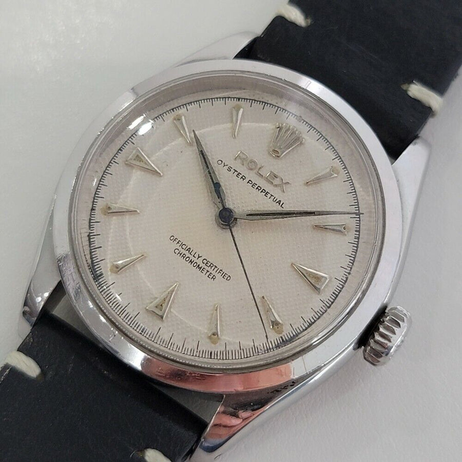 Mens Rolex Oyster Perpetual 6284 34mm Bubbleback 1950s Automatic Vintage RA192B