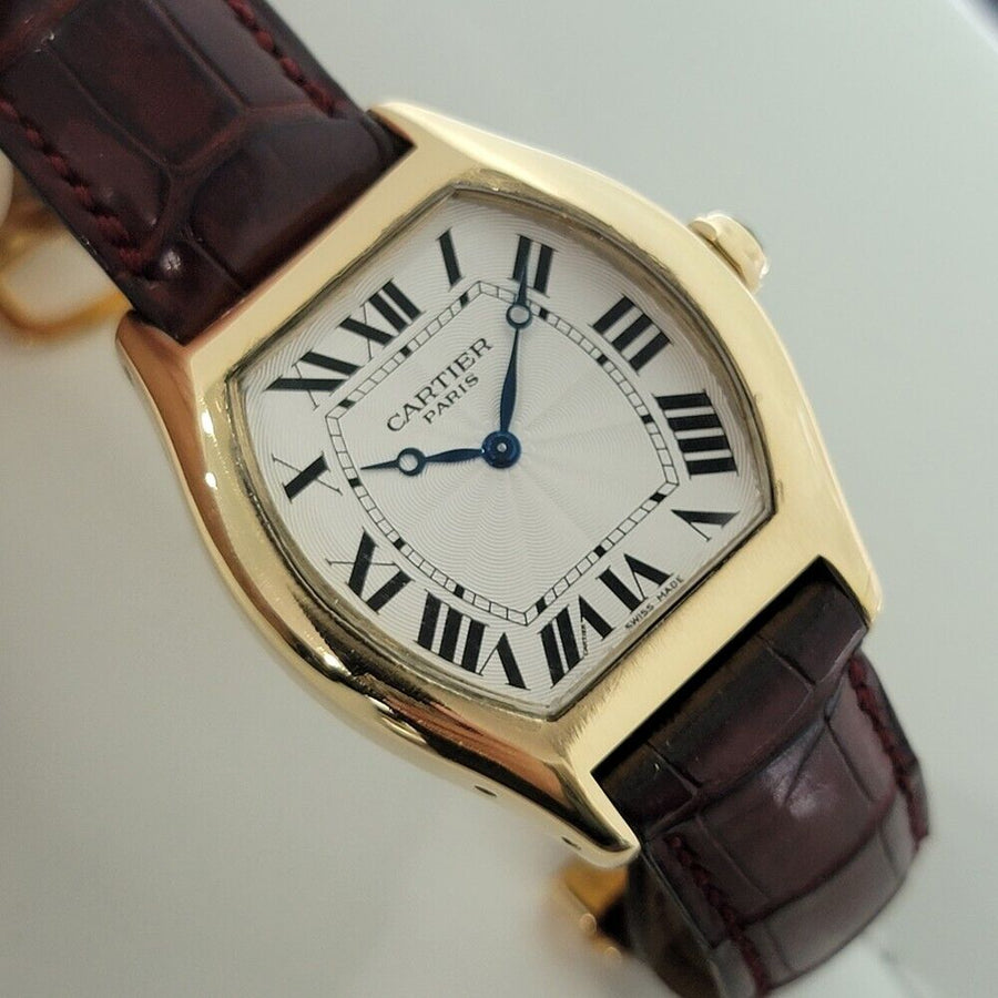 Unisex Cartier Tortue 2496D 34mm 18k Gold Manual 2000s All Original IL2