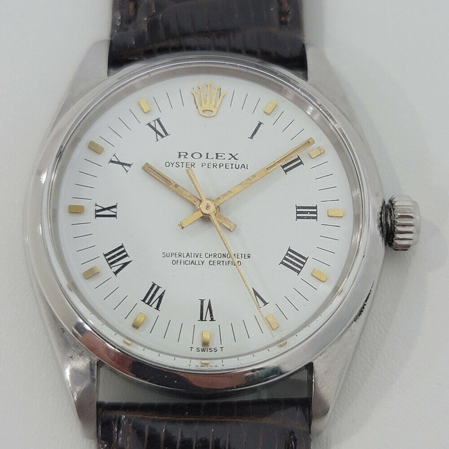 Mens Rolex Oyster Perpetual Ref 6564 34mm Automatic 1950s Swiss Vintage RJC146B
