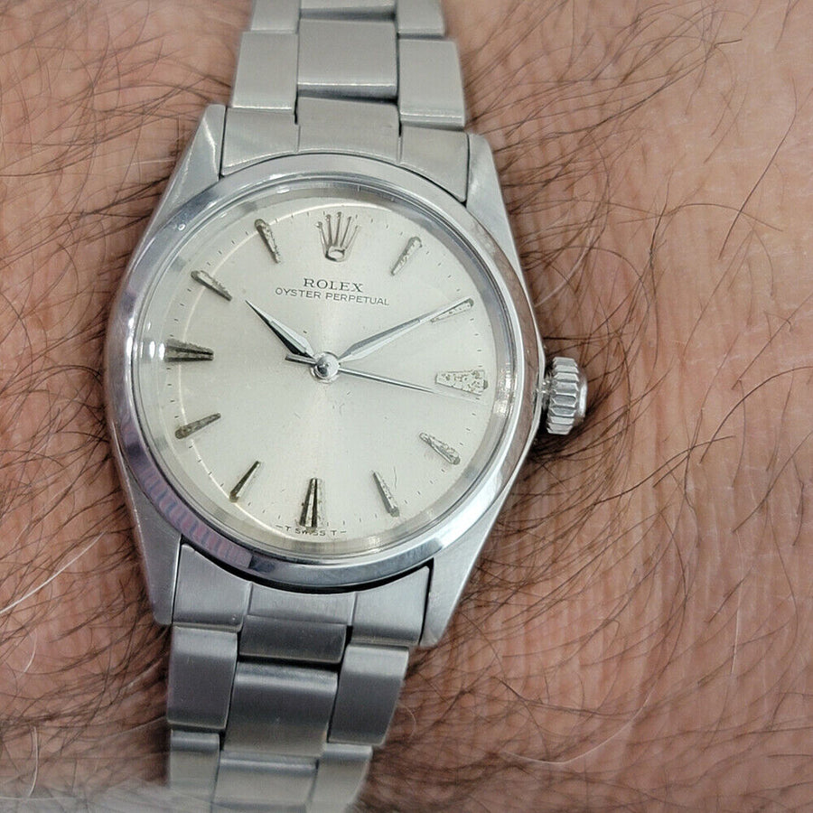 Midsize Rolex Oyster Perpetual 6548 30mm 1960s Automatic Watch Vintage RA127