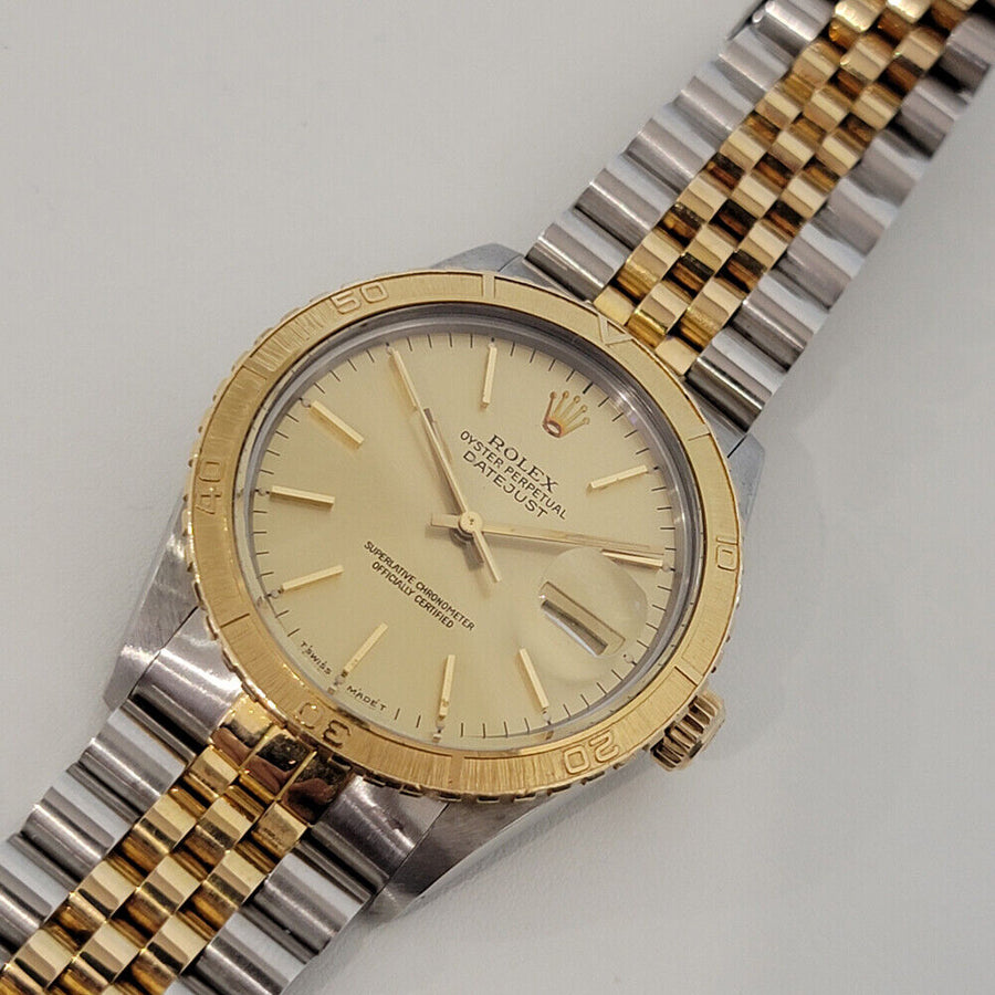 Rolex Men's Datejust Ref 16253 Thunderbird 18k Gold SS 1980s Automatic RJC207