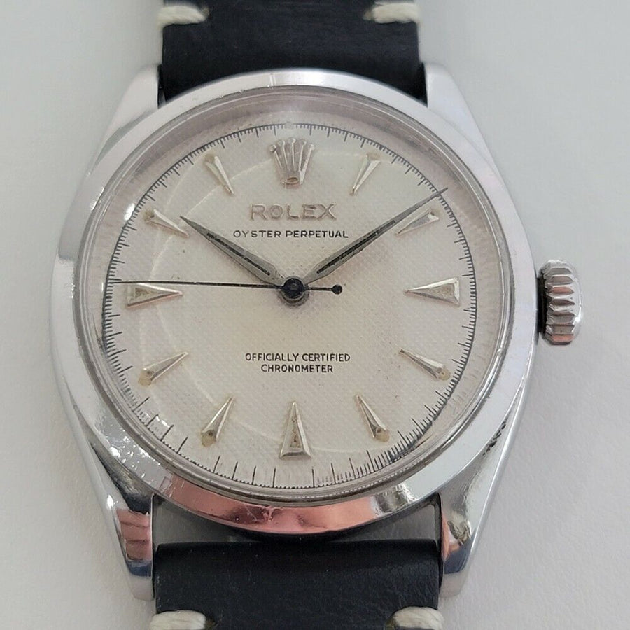 Mens Rolex Oyster Perpetual 6284 34mm Bubbleback 1950s Automatic Vintage RA192B