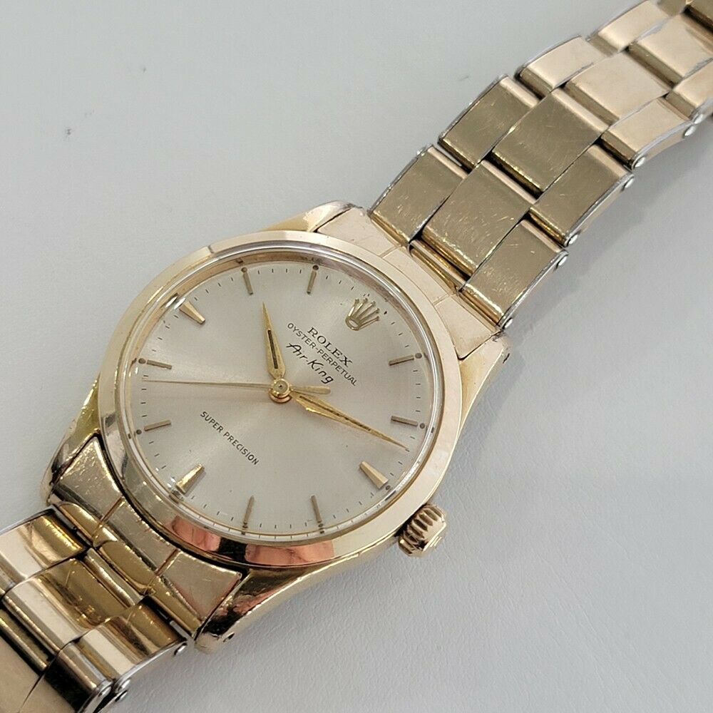 Mens Rolex Oyster Perpetual Air King 5506 34mm Gold Capped Automatic 1 BEVERLY HILLS VINTAGE WATCHES