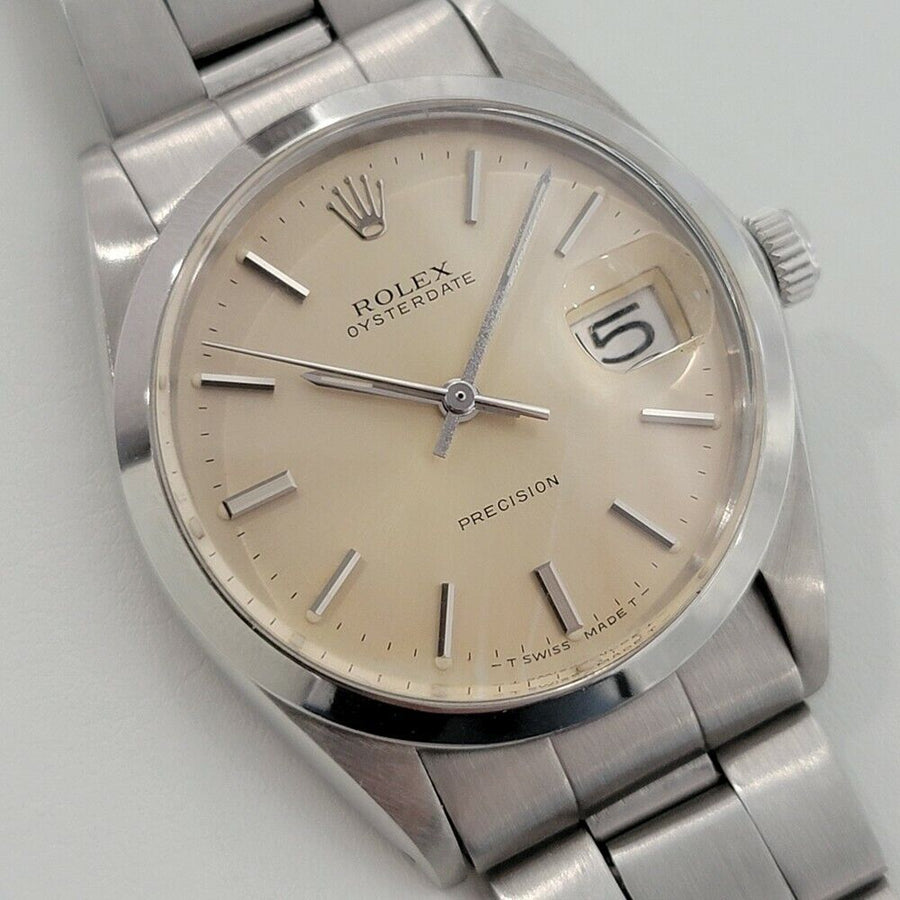 Mens Rolex Oysterdate Precision Ref 6694 34mm 1970s Manual Wind Vintage RA287