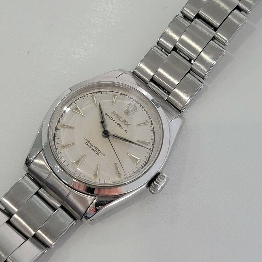 Mens Rolex Oyster Perpetual Ref 6284 34mm Bubbleback 1950s Automatic Swiss RA192