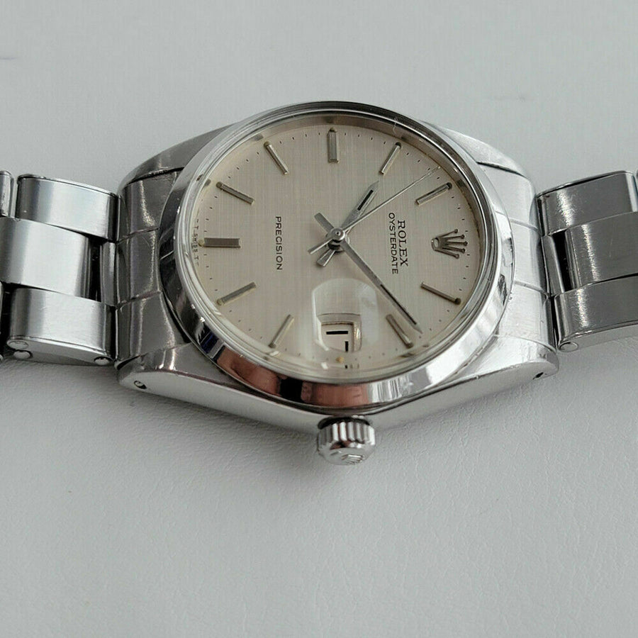 Mens Rolex Oysterdate Precision Ref 6694 34mm Hand Wind 1960s Vintage RJC196