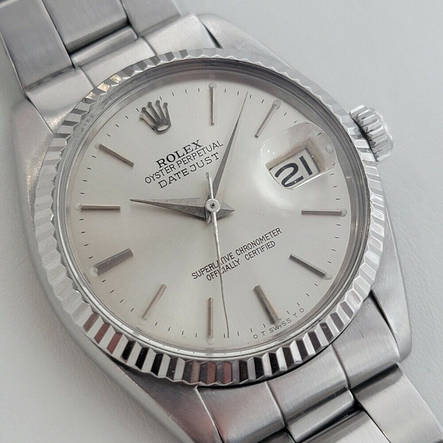 Mens Rolex Oyster Datejust Ref 1601 36mm 18k Gold SS 1960s Automatic RJC202