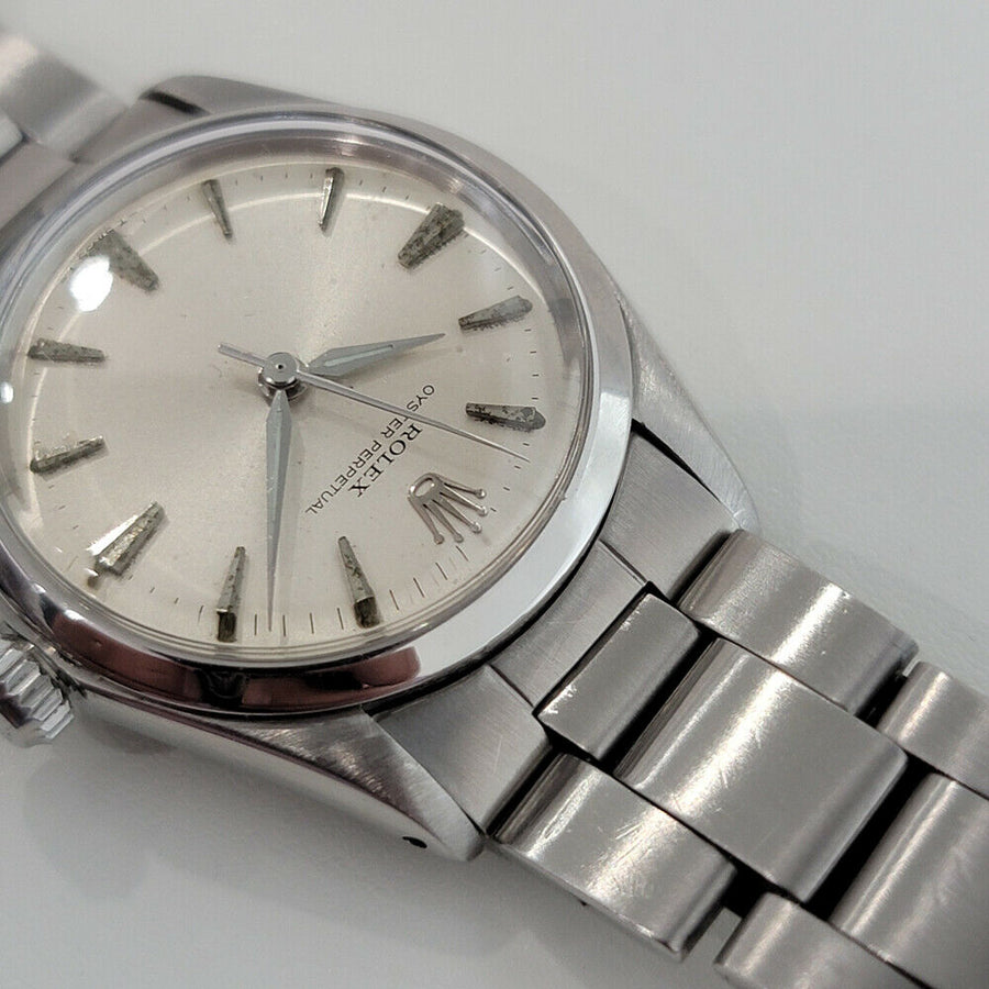 Midsize Rolex Oyster Perpetual 6548 30mm Automatic Watch 1960s Vintage RA127