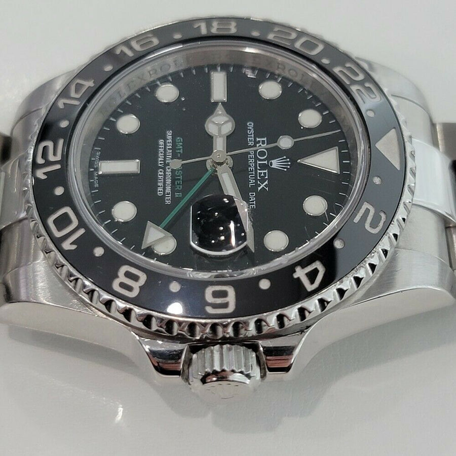 Mens Rolex GMT Master II Ref 116710LN Date Automatic 2000s w Pouch JAC14