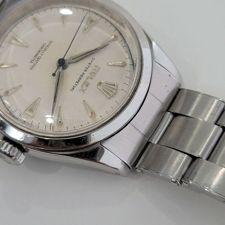 Mens Rolex Oyster Perpetual Ref 6284 34mm Bubbleback 1950s Automatic Swiss RA192