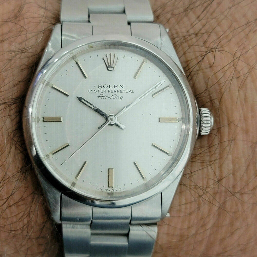 Mens Rolex Oyster Perpetual 5500 Air King 34mm Automatic 1970s Vintage RA253