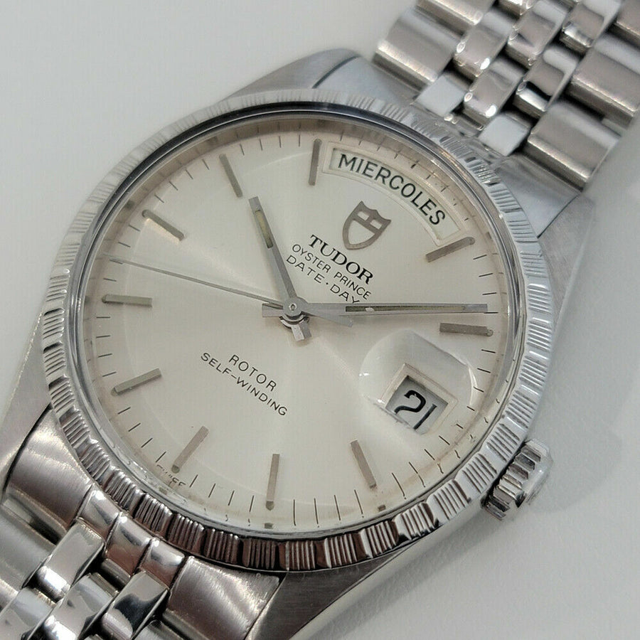 Mens Tudor Rolex Oyster Prince Ref 94510 Date Day 36mm 1980s Auto Swiss RA251S