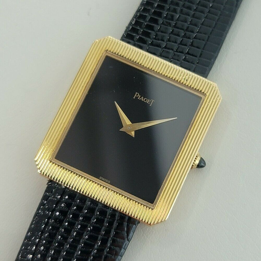 Unisex Piaget Protocle Ref 9154 25mm 18k Gold Slim Dress Watch 1970s RA299