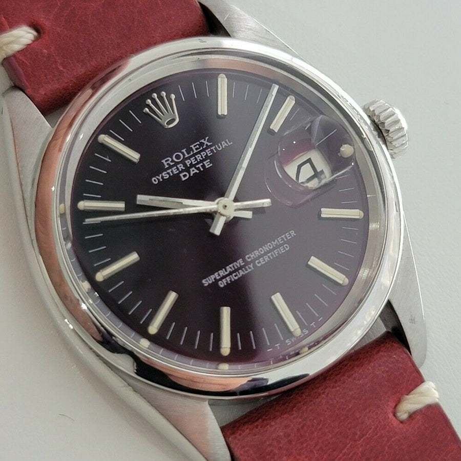 Mens Rolex Oyster Perpetual Date Ref 1501 35mm Automatic 1960s Vintage RA111