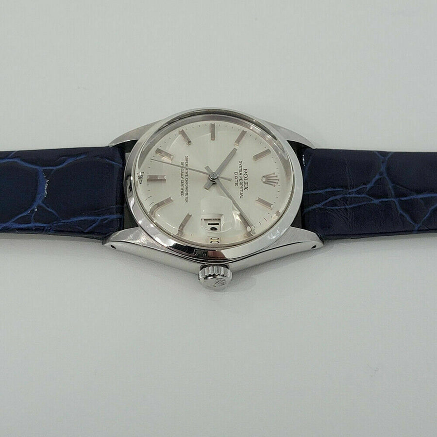 Mens Rolex Oyster Perpetual Date 1500 35mm Automatic 1970s Swiss RA13B