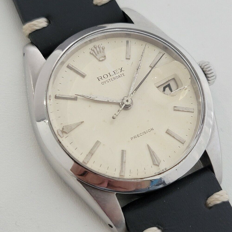 Mens Rolex Oysterdate Precision Ref 6694 34mm 1960s Manual Wind Vintage RA207