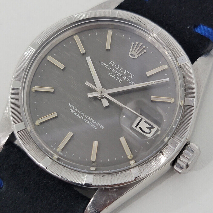 Mens Rolex Oyster Perpetual Date 1970s Ref 1501 35mm Automatic Vintage RJC181