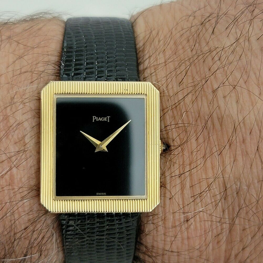 Unisex Piaget Protocle Ref 9154 25mm 18k Gold Slim Dress Watch 1970s RA299