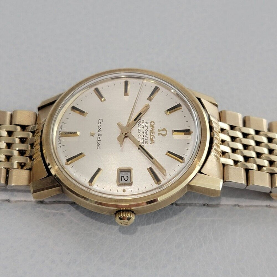 Mens Omega Constellation 35mm 14K Gold Capped Automatic 1960s All Original JM16