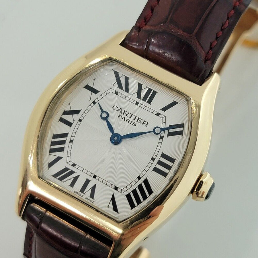 Unisex Cartier Tortue 2496D 34mm 18k Gold Manual 2000s All Original IL2