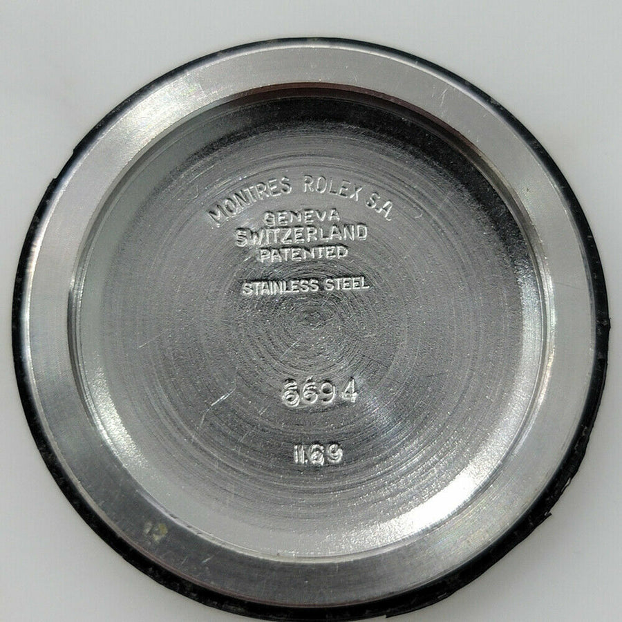 Mens Rolex Oysterdate Precision 6694 w Orig Box Paper 34mm Manual 1960s RA261Y