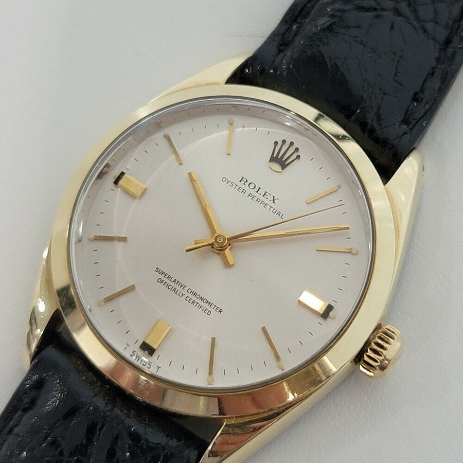 Mens Rolex Oyster Perpetual 1024 34mm Gold Capped 1960s Automatic Vintage RA292