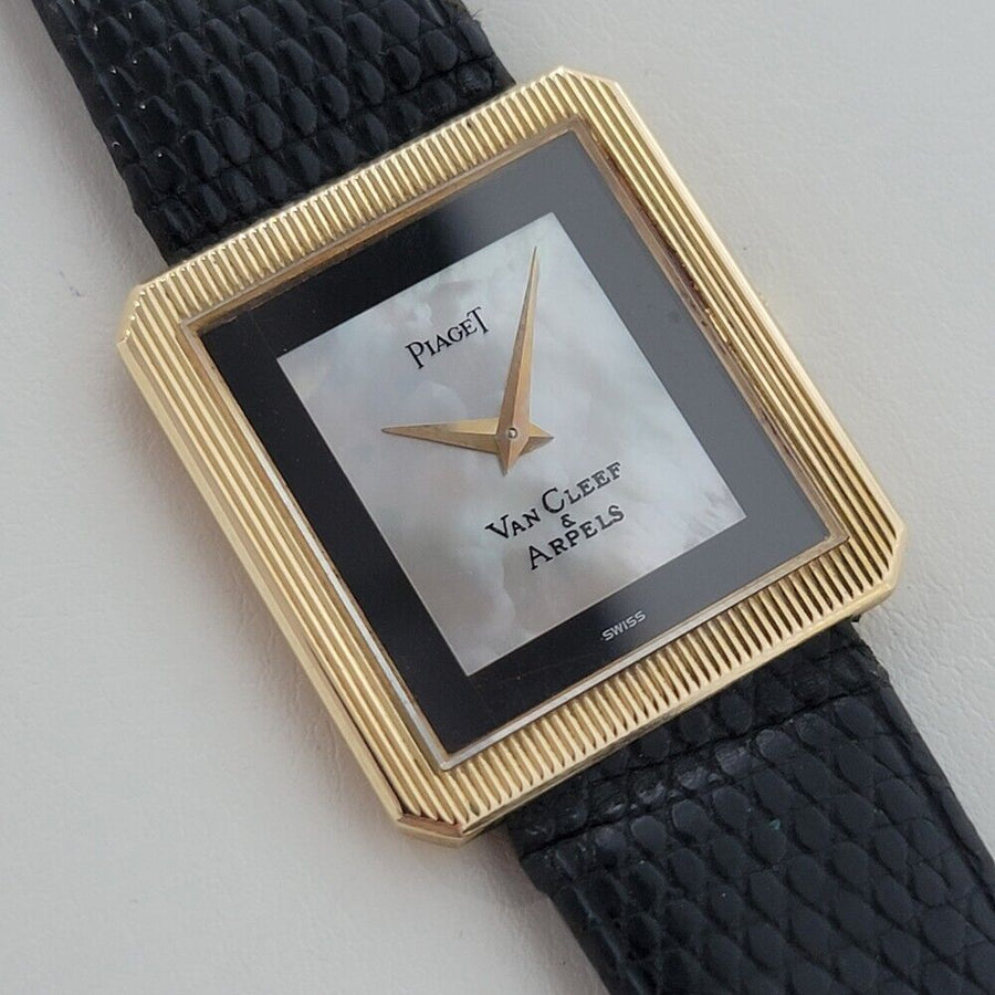 Unisex Piaget Protocole 26mm 18k Gold Van Cleef Arpel MO Pearl Dial 1970s RA301