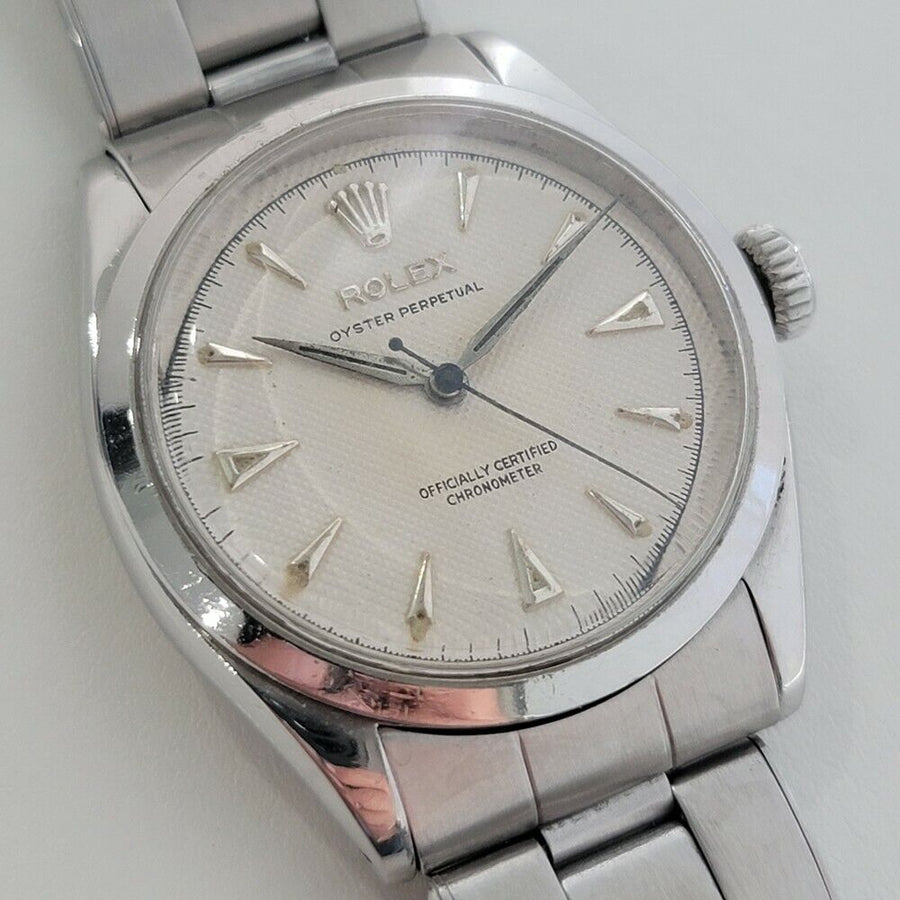 Mens Rolex Oyster Perpetual Ref 6284 34mm Bubbleback 1950s Automatic Swiss RA192