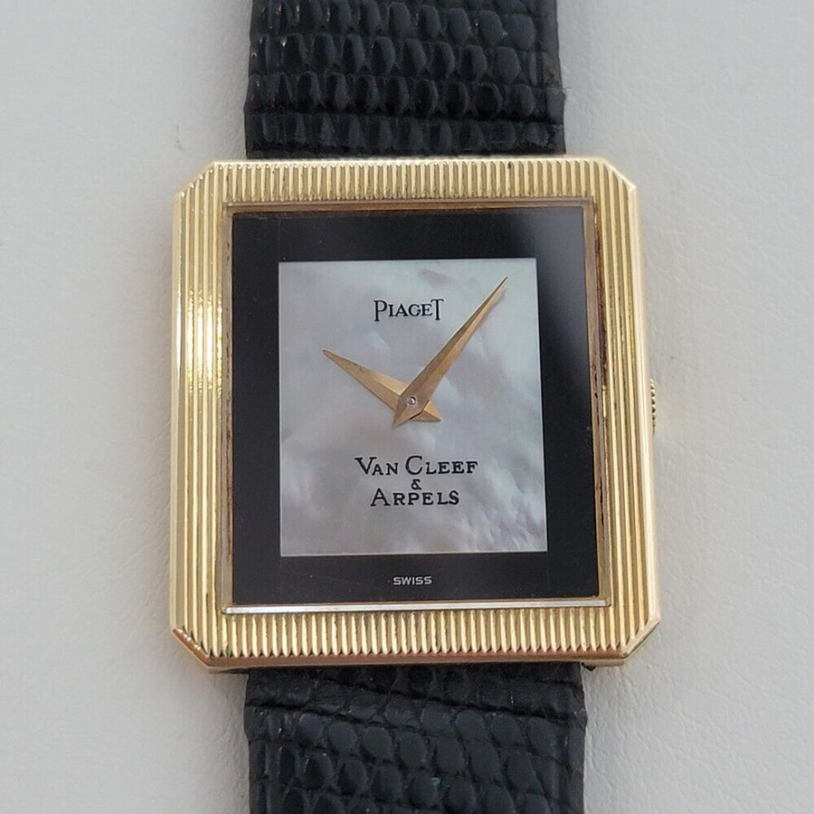 Unisex Piaget Protocole 26mm 18k Gold Van Cleef Arpel MO Pearl Dial 1970s RA301