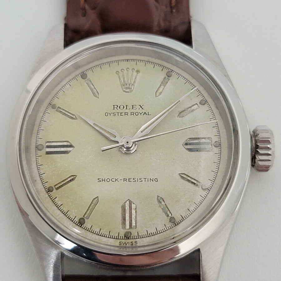 Midsize Rolex Oyster Royal Ref 6244 1950s 31mm Manual Wind Vintage Swiss RA7