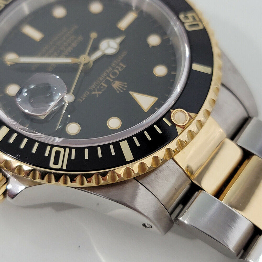 Mens Rolex Submariner Ref 16613 Date Automatic 1980s All Original w Pouch RJC122