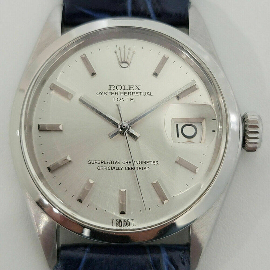 Mens Rolex Oyster Perpetual Date 1500 35mm Automatic 1970s Swiss RA13B