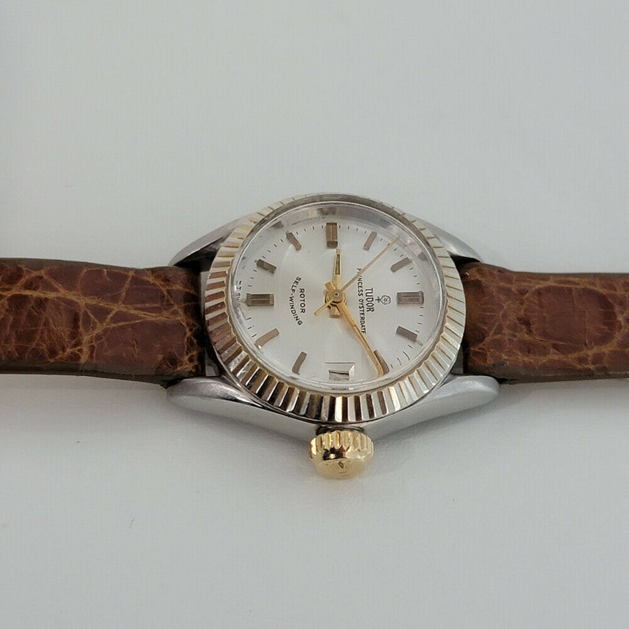 Ladies Tudor Princess Oysterdate 7594 22mm 14k SS Automatic 1960s Vintage RA18