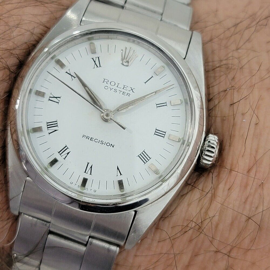 Mens Rolex Oyster Precision Ref 6426 34mm Manual Wind 1960s Swiss Vintage RA183