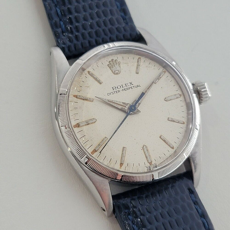Midsize Rolex Oyster Perpetual Ref 6549 30mm 1950s Automatic Watch Swiss RA144B